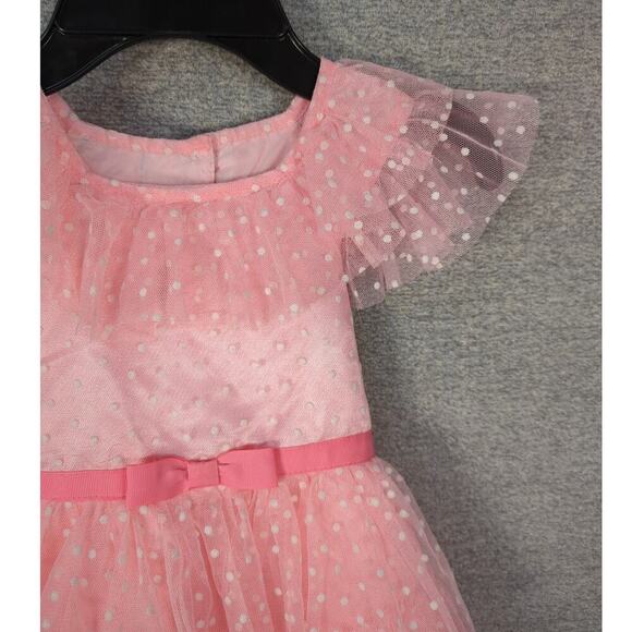 Jona Michelle Polk a dot Party Dress Tulle Ruffle Size 4T - Picture 2 of 5
